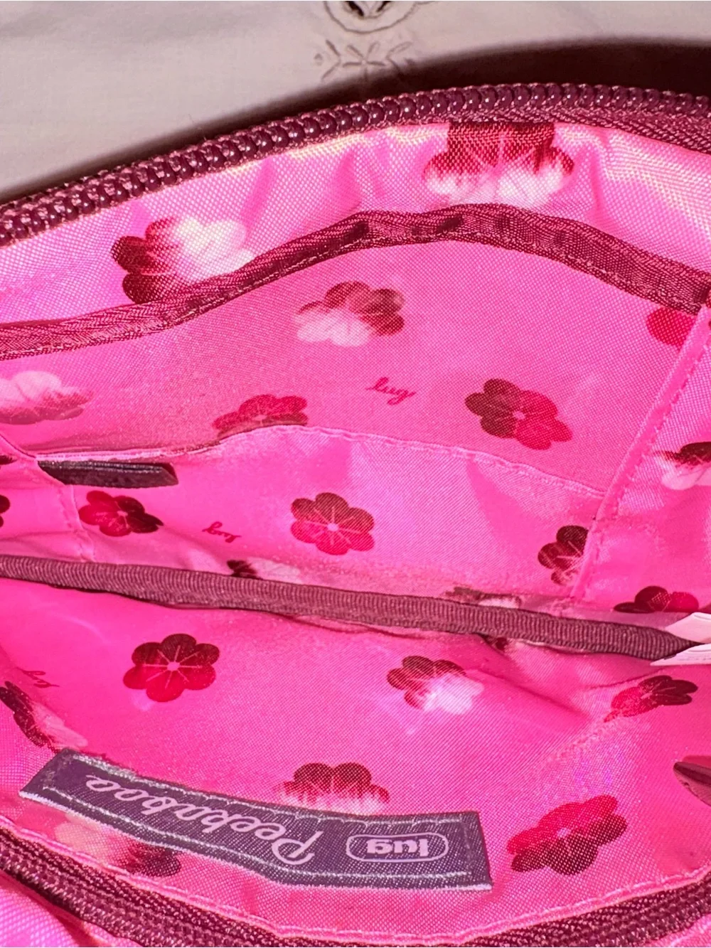 Lug Peekaboo Camo Orchid Wristlet Pouch Pink RFID Clear Pocket NWT